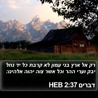 דברים 2:37 HEB Bible Verse Image