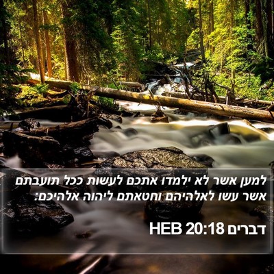 דברים 20:18 HEB Bible Verse Image