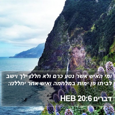 דברים 20:6 HEB Bible Verse Image