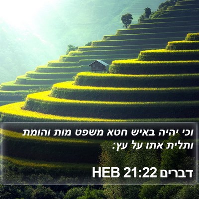 דברים 21:22 HEB Bible Verse Image