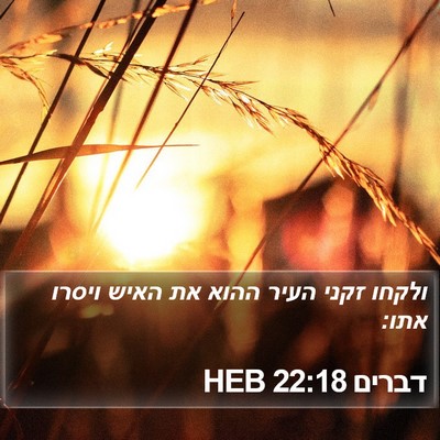 דברים 22:18 HEB Bible Verse Image