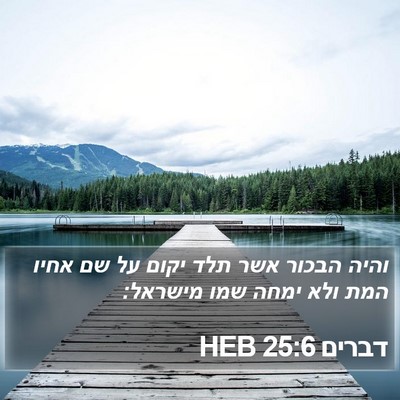 דברים 25:6 HEB Bible Verse Image