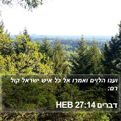 דברים 27:14 HEB Bible Verse Image