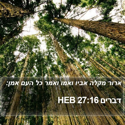 דברים 27:16 HEB Bible Verse Image