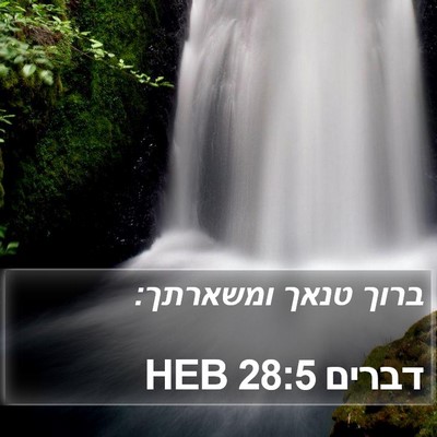 דברים 28:5 HEB Bible Verse Image