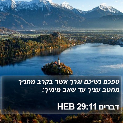 דברים 29:11 HEB Bible Verse Image