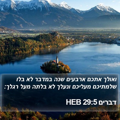 דברים 29:5 HEB Bible Verse Image