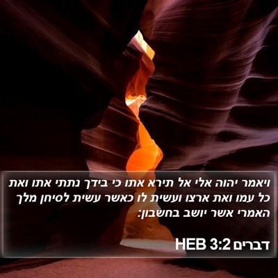 דברים 3:2 HEB Bible Verse Image