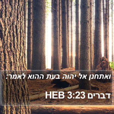 דברים 3:23 HEB Bible Verse Image