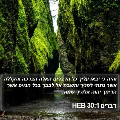 דברים 30:1 HEB Bible Verse Image