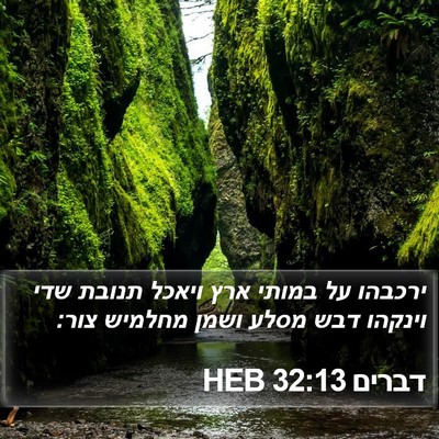 דברים 32:13 HEB Bible Verse Image