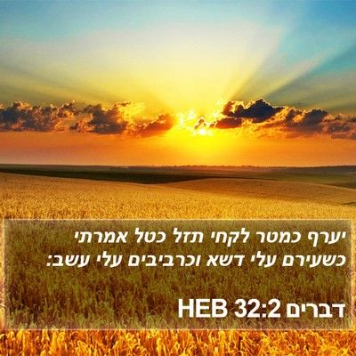 דברים 32:2 HEB Bible Verse Image