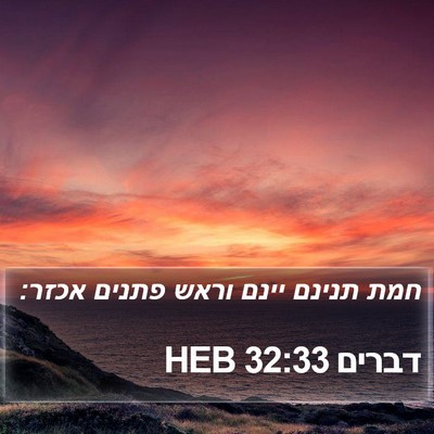 דברים 32:33 HEB Bible Verse Image