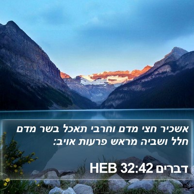 דברים 32:42 HEB Bible Verse Image