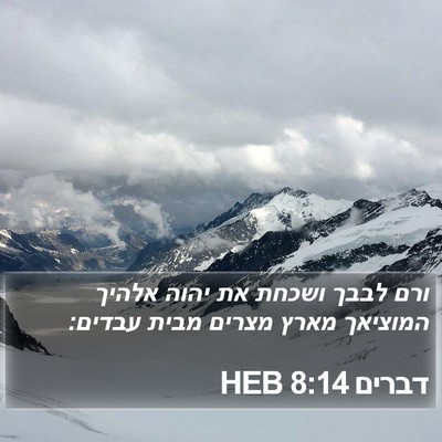 דברים 8:14 HEB Bible Verse Image