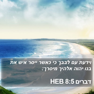דברים 8:5 HEB Bible Verse Image
