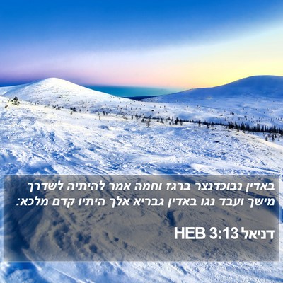 דניאל 3:13 HEB Bible Verse Image