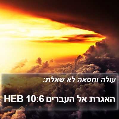 האגרת אל העברים 10:6 HEB Bible Verse Image