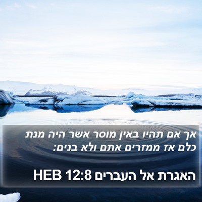 האגרת אל העברים 12:8 HEB Bible Verse Image