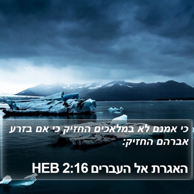האגרת אל העברים 2:16 HEB Bible Verse Image
