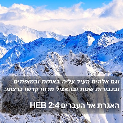 האגרת אל העברים 2:4 HEB Bible Verse Image