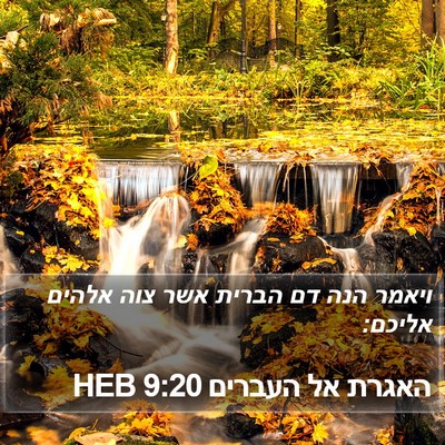 האגרת אל העברים 9:20 HEB Bible Verse Image