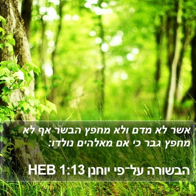 הבשורה על־פי יוחנן 1:13 HEB Bible Verse Image