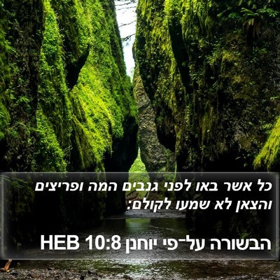 הבשורה על־פי יוחנן 10:8 HEB Bible Verse Image