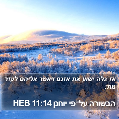 הבשורה על־פי יוחנן 11:14 HEB Bible Verse Image