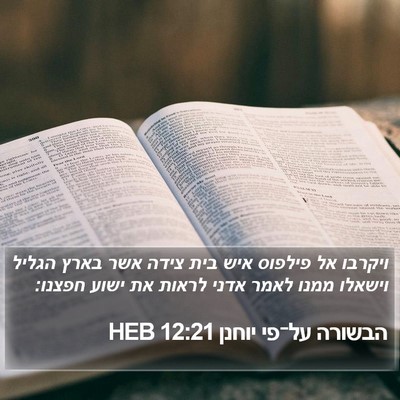 הבשורה על־פי יוחנן 12:21 HEB Bible Verse Image