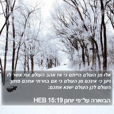 הבשורה על־פי יוחנן 15:19 HEB Bible Verse Image
