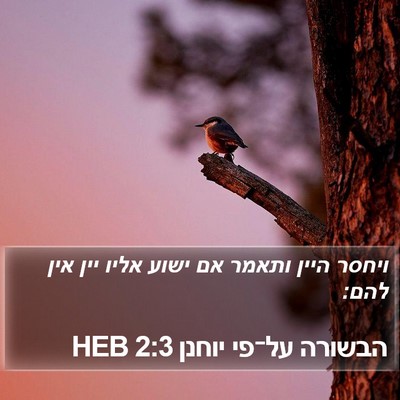 הבשורה על־פי יוחנן 2:3 HEB Bible Verse Image