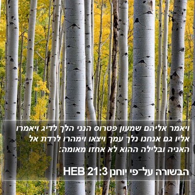 הבשורה על־פי יוחנן 21:3 HEB Bible Verse Image
