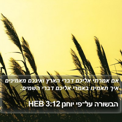 הבשורה על־פי יוחנן 3:12 HEB Bible Verse Image