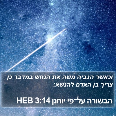 הבשורה על־פי יוחנן 3:14 HEB Bible Verse Image