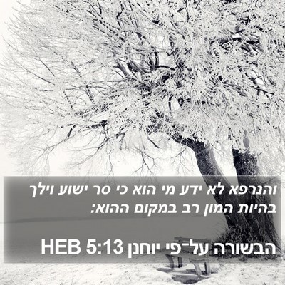 הבשורה על־פי יוחנן 5:13 HEB Bible Verse Image