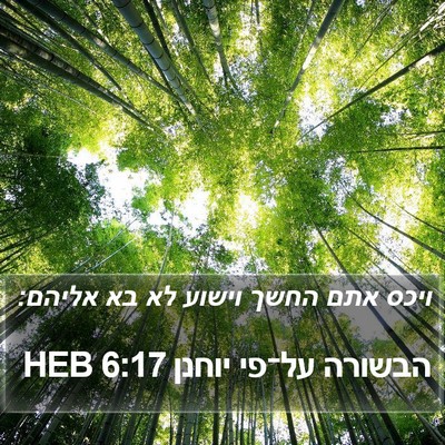 הבשורה על־פי יוחנן 6:17 HEB Bible Verse Image