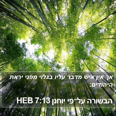 הבשורה על־פי יוחנן 7:13 HEB Bible Verse Image