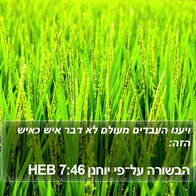 הבשורה על־פי יוחנן 7:46 HEB Bible Verse Image