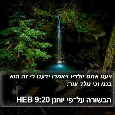 הבשורה על־פי יוחנן 9:20 HEB Bible Verse Image