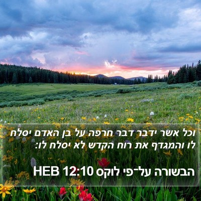 הבשורה על־פי לוקס 12:10 HEB Bible Verse Image