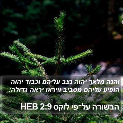 הבשורה על־פי לוקס 2:9 HEB Bible Verse Image