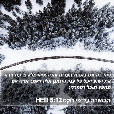 הבשורה על־פי לוקס 5:12 HEB Bible Verse Image