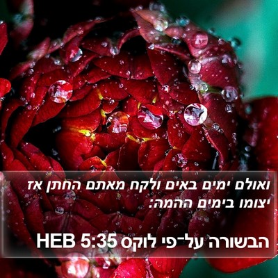 הבשורה על־פי לוקס 5:35 HEB Bible Verse Image