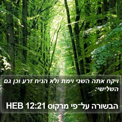 הבשורה על־פי מרקוס 12:21 HEB Bible Verse Image