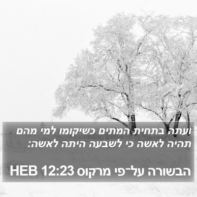 הבשורה על־פי מרקוס 12:23 HEB Bible Verse Image