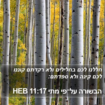 הבשורה על־פי מתי 11:17 HEB Bible Verse Image