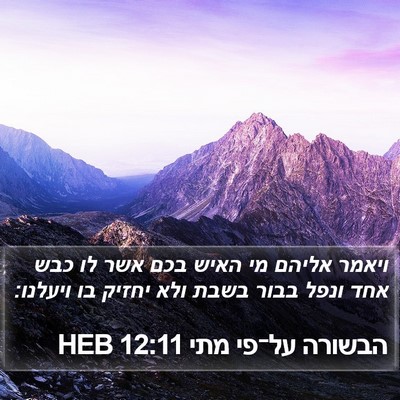 הבשורה על־פי מתי 12:11 HEB Bible Verse Image