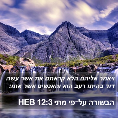 הבשורה על־פי מתי 12:3 HEB Bible Verse Image