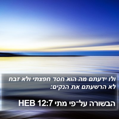 הבשורה על־פי מתי 12:7 HEB Bible Verse Image